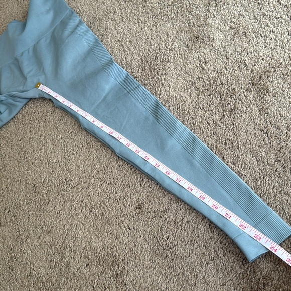 Set Active Sculptflex Seamless Leggings Light Green/Blue Athletic Pants - Picture 7 of 11